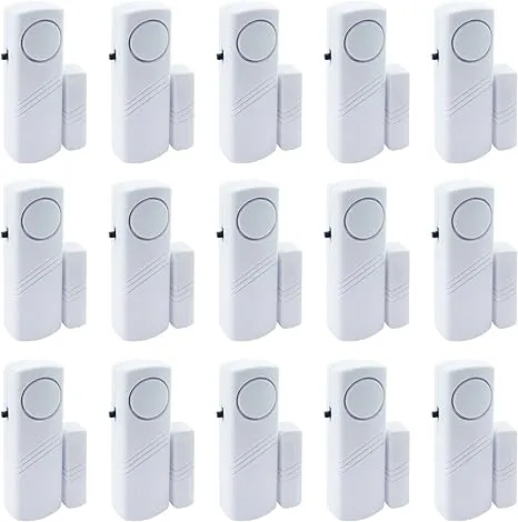 Door Window Alarm, 90DB Door Alarms for Kids Safety, Wireless Sensor Door Window Burglar Alarm-Window Pool Alarms for Home (15 Pack)