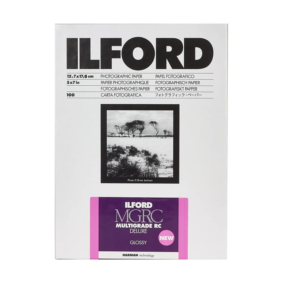 Ilford Multigrade RC Deluxe Paper (Glossy, 5 x 7In,100 Sheets)