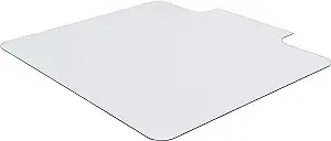 Lorell Tempered Glass Chairmat with Lip