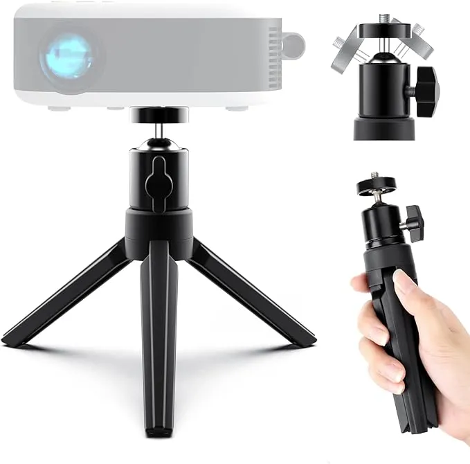 Mini Projector Tripod Compact Desktop Tripod Stand 6.3 Inch Universal 1/4 Scr...