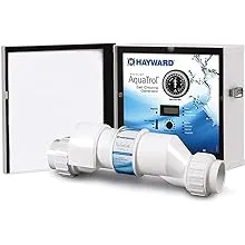 Hayward W3AQ-TROL-RJ AquaTrol Salt Chlorination System for Above-Ground Pools up to 18,000 Gallons with Return Jet Fittings, Straight Blade Line Cord and Outlet