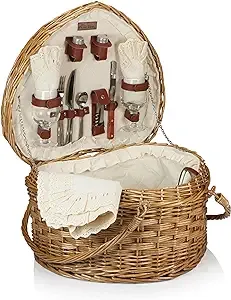 Picnic Time Heart Picnic Basket