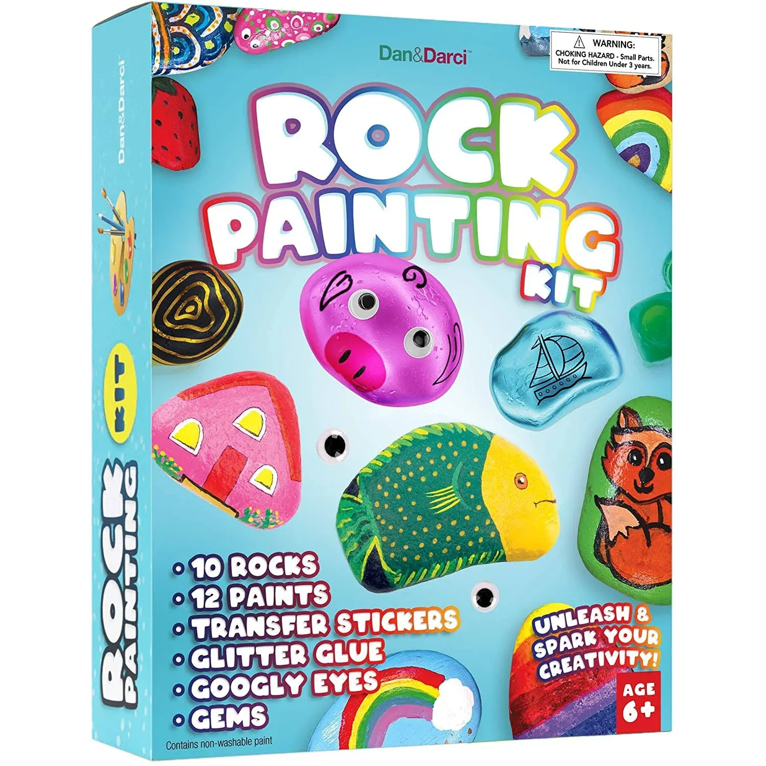 Rock Painting Kit for Kids - Arts and Crafts for Girls & Boys Ages 6-12 - Craft