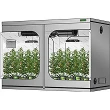 VIVOSUN G848 96"x48"x80" Grow Tent, 8x4 FT Advanced Gray Mylar Hydroponic Tent with 22mm Poles, Observation Window and Floor Tray for Plants for VS4000/VSF4300VIVOSUN G848 96"x48"x80" Grow Tent, 8x4 FT Advanced…