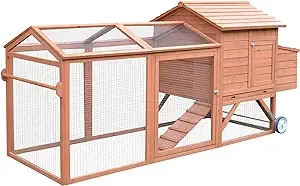 Pawhut Wooden Backyard Hen House Chicken Coop