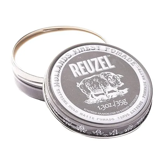 Reuzel Extreme Hold Matte Pomade - Men's Concentrated Wax Formula With Natural And Organic Hold - A Vegan Defining And Thickening Product That's Easy To Apply And Remove - Original Fragrance - 4 Oz