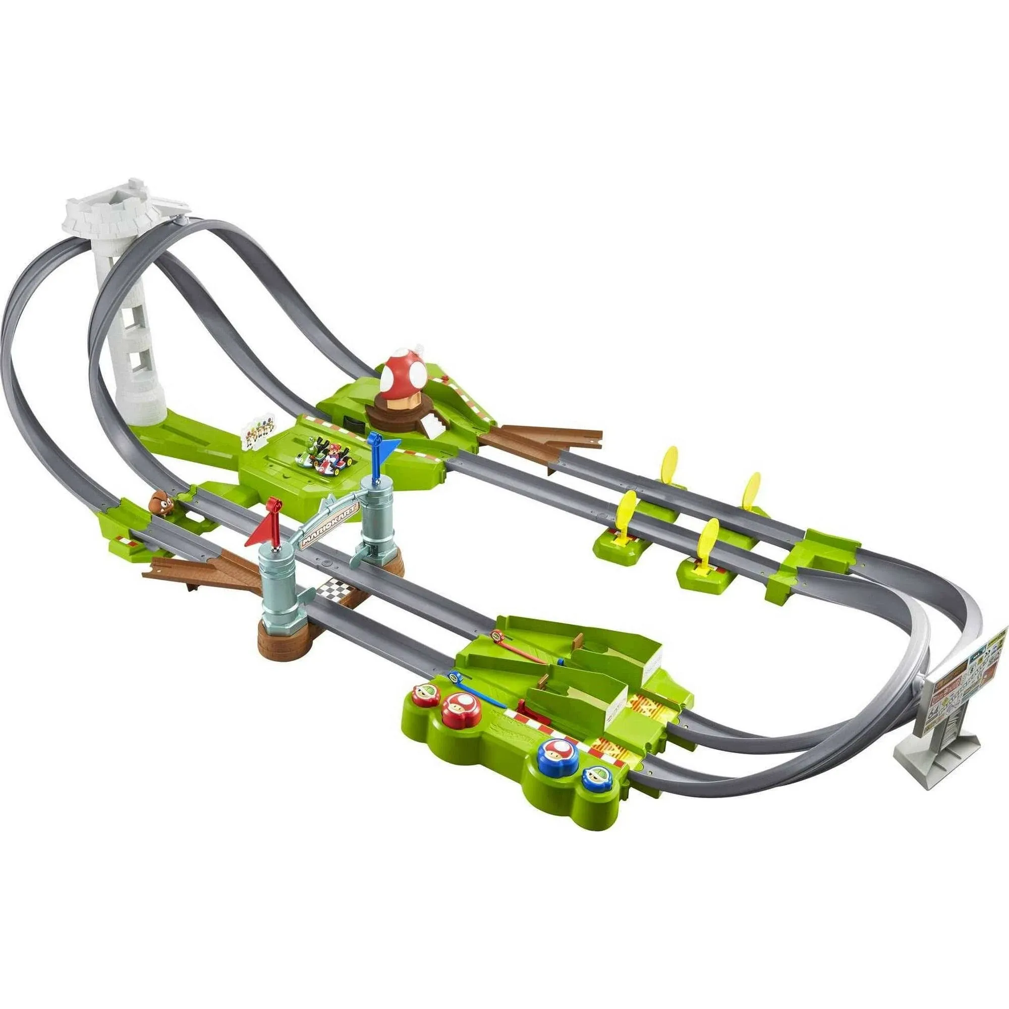 ​HOT WHEELS MARIO KART CIRCUIT TRACK SET WITH 1:64 SCALE DIE-CAST KART REPLICA AGES 3 AND ABOVE