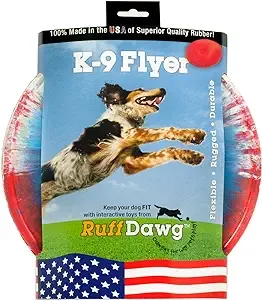 Ruff Dawg Rubber K9 Flyer Dog Toy, Assorted