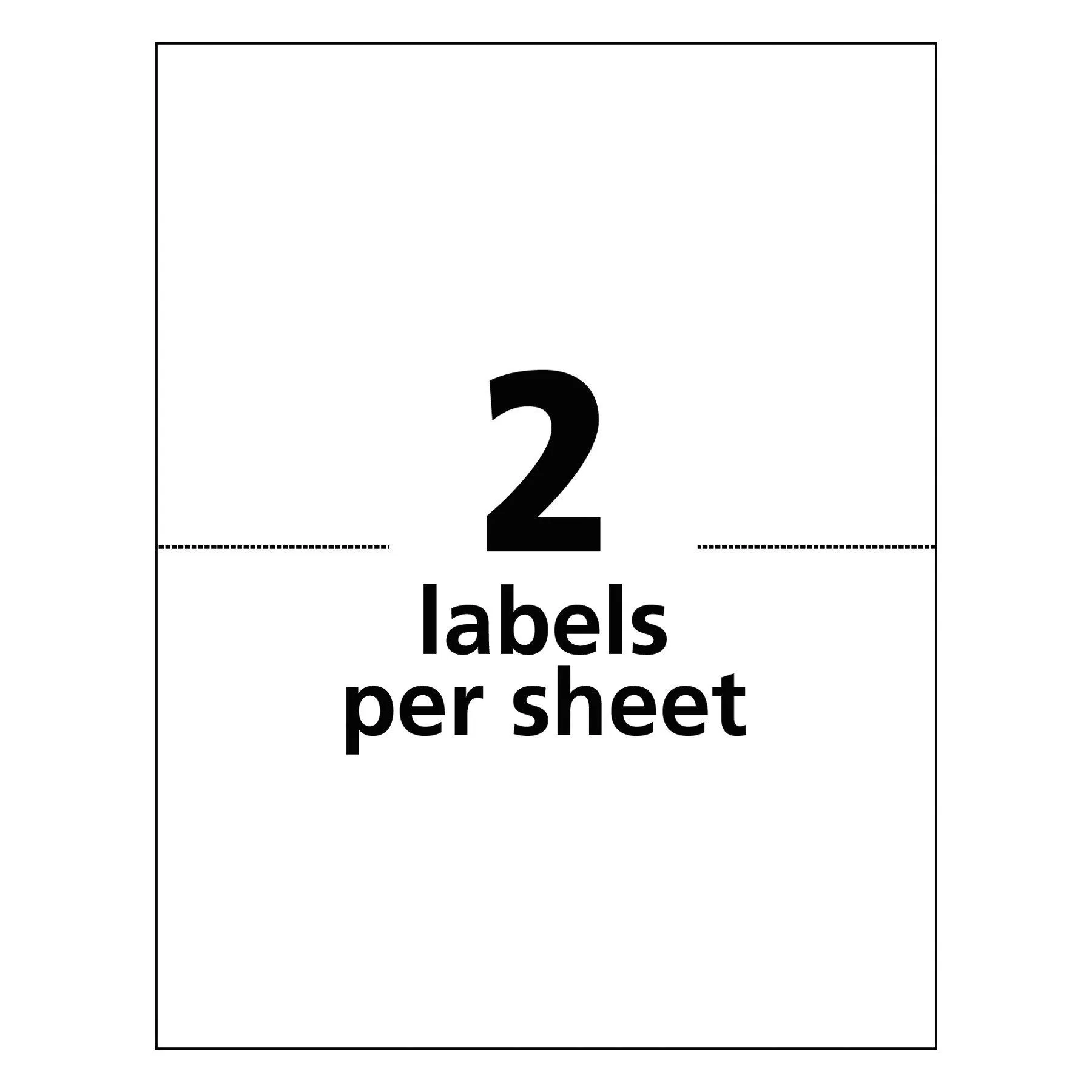 LabelMore Half Sheet Self Adhesive Shipping Labels for Laser & Inkjet Printers - White (200 Labels)