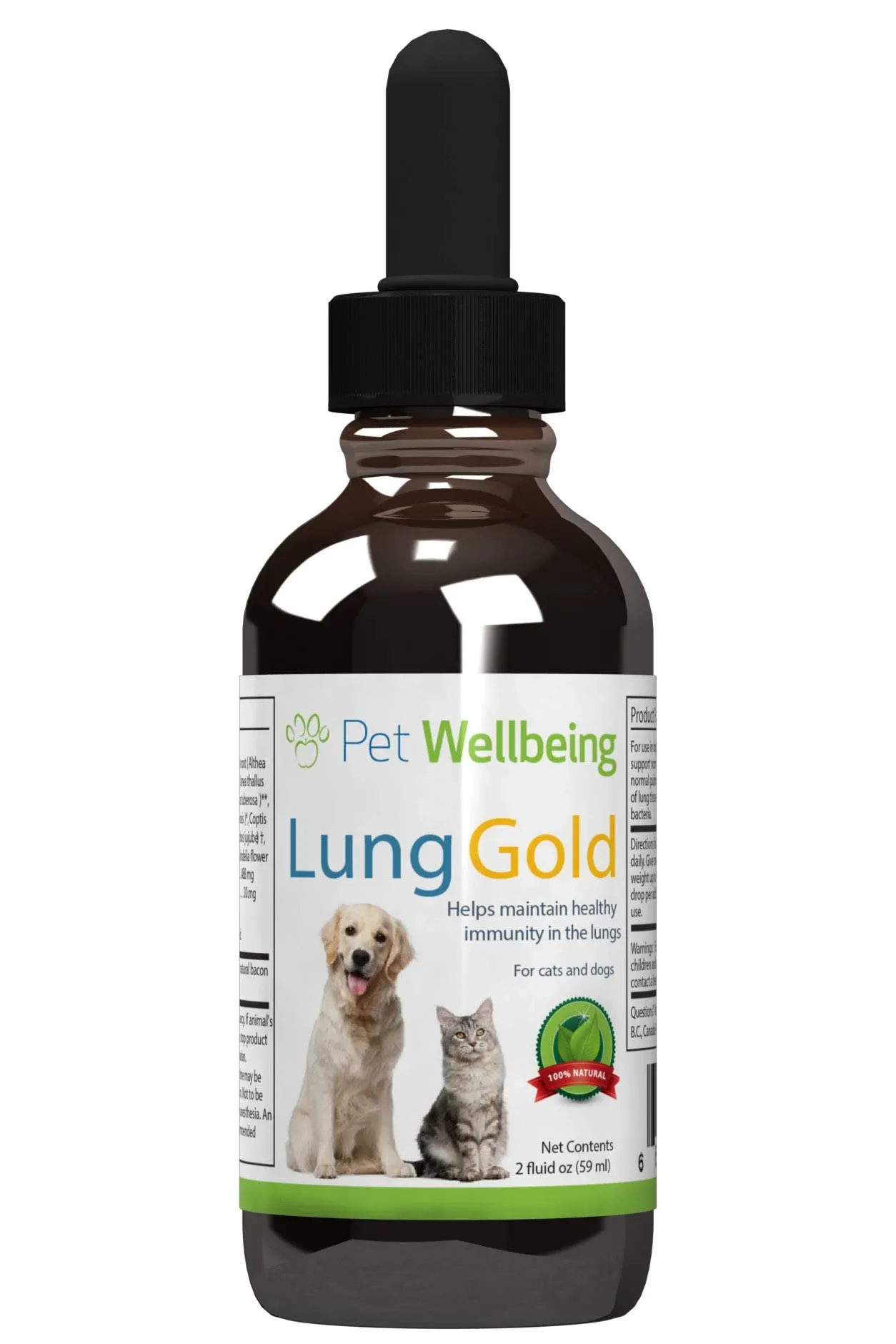 Pet Wellbeing Throat Gold - Cough & Throat Soother for Cats