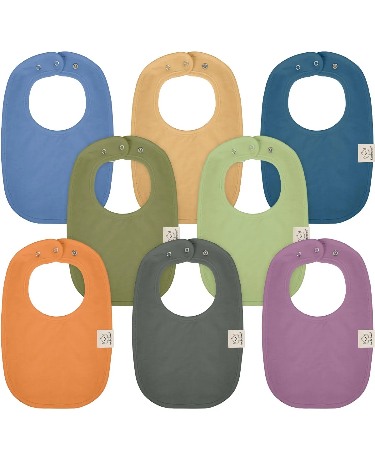 KeaBabies 8-Pack Baby Drool Bibs Sweet Charm