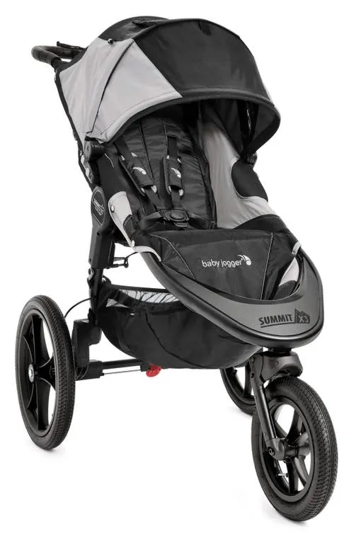 Baby Jogger Summit X3 Jogging Stroller - 2016 | Air-Filled Rubber Tires | All-Wheel Suspension | Quick Fold Jogging Stroller, Black/Gray