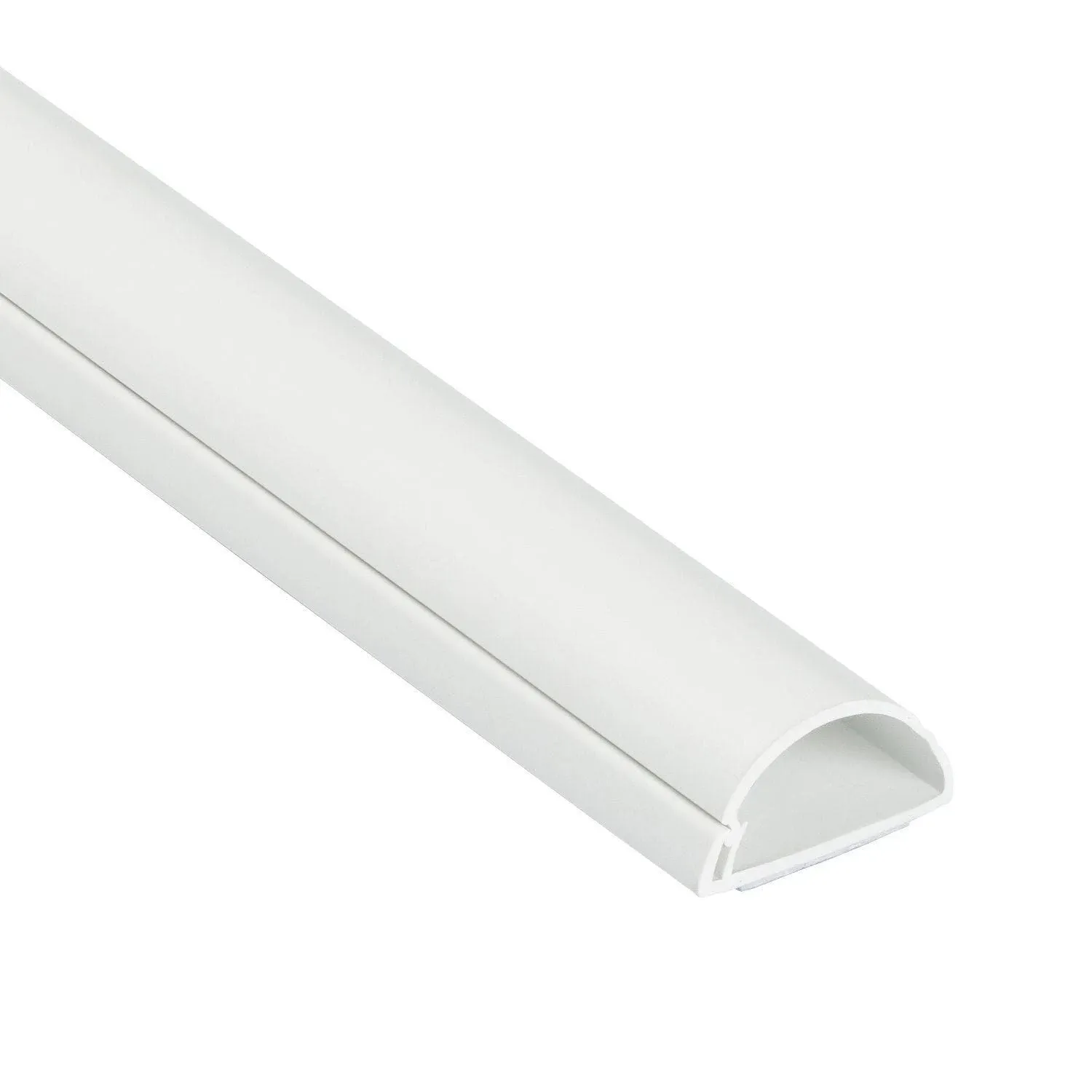 D-Line White Half Round Cord Cover, 0.78x0.39in, 39in Length