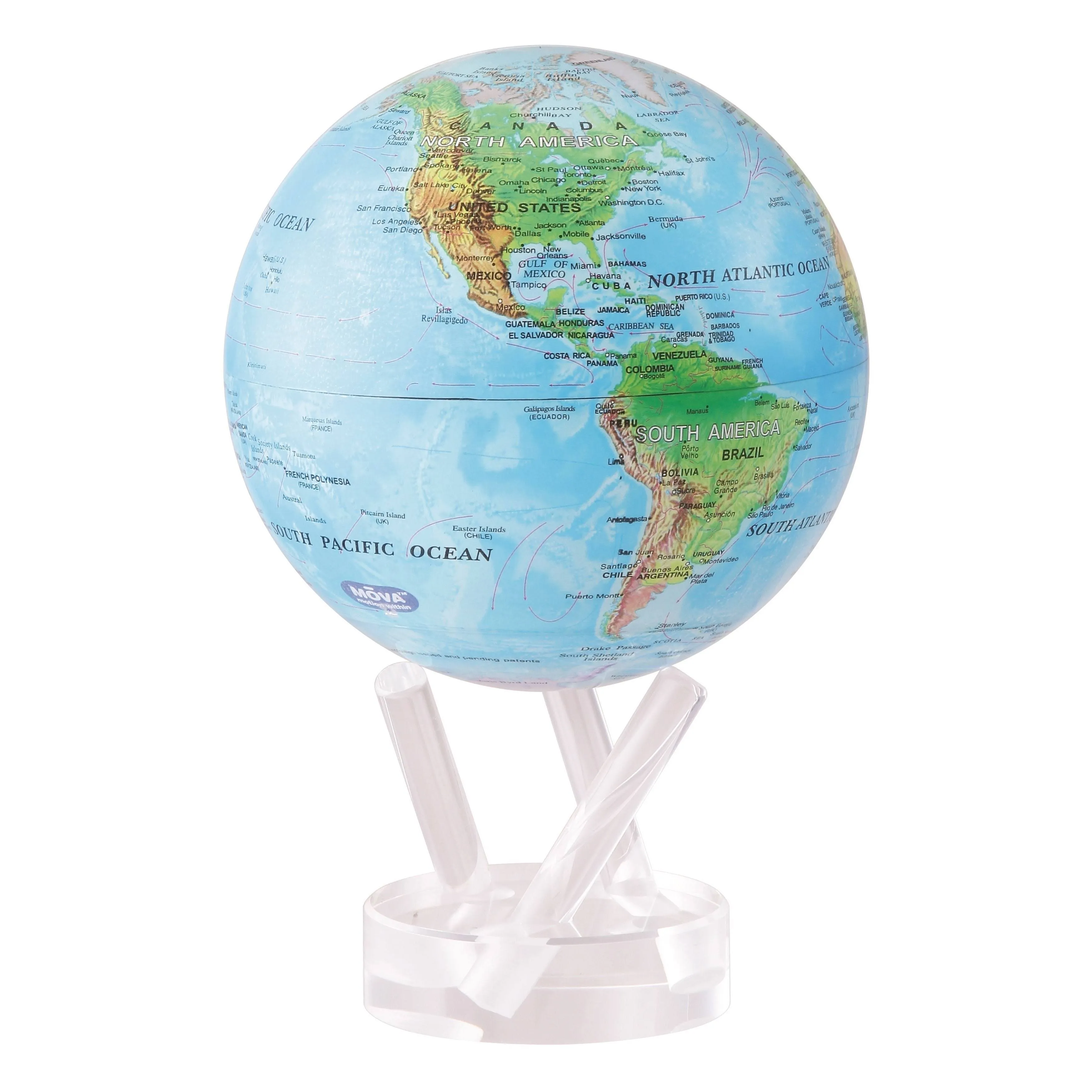 MOVA Blue Relief Map Globe 4.5"