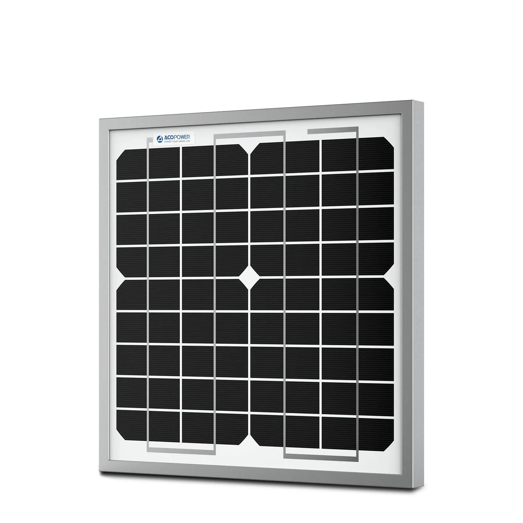 ACOPOWER HY010-12M 10 Watt 10W Mono Solar Panel for 12V Battery Charging RV Boat, Off Grid