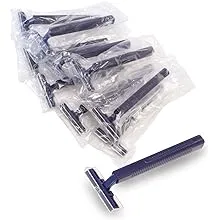 Freshscent (144 Pack) Individually Wrapped Twin Blade Razors with Clear Safety Cap, Disposable, Bulk Packed, Sold by the Case, unisex