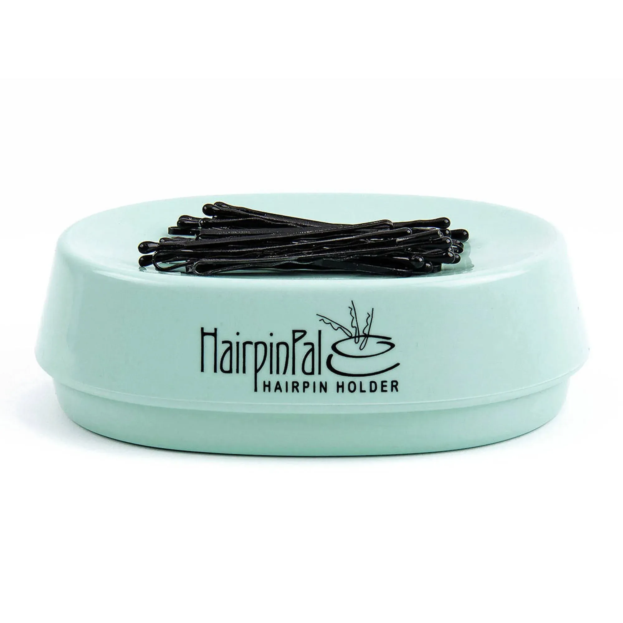 HairpinPal Magnetic Bobby Pin Holder - Easy Hair Clip and Pin Collector - Manage Hair Clips - Barrettes - Bobbi Pins - Keeps Rooms Tidy - Ideal for Travel - Sea Foam Teal - Made in the USA