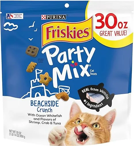 Friskies Party Mix Beachside Crunch Flavor Crunchy Cat Treats