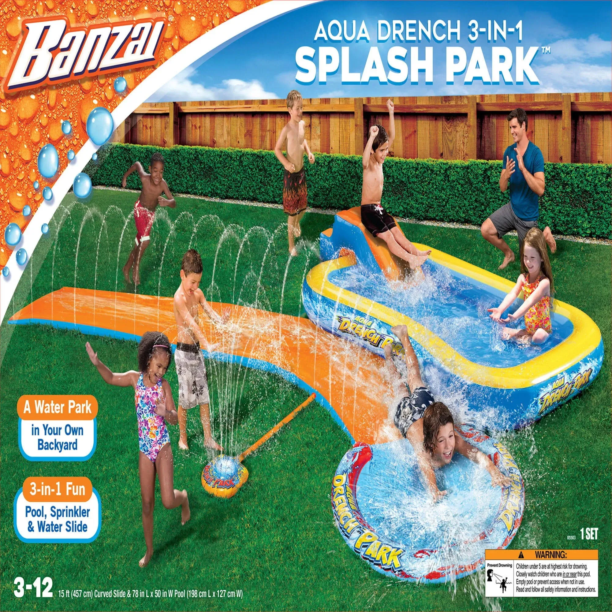 Banzai 3-in-1 Aqua Drench Splash Park