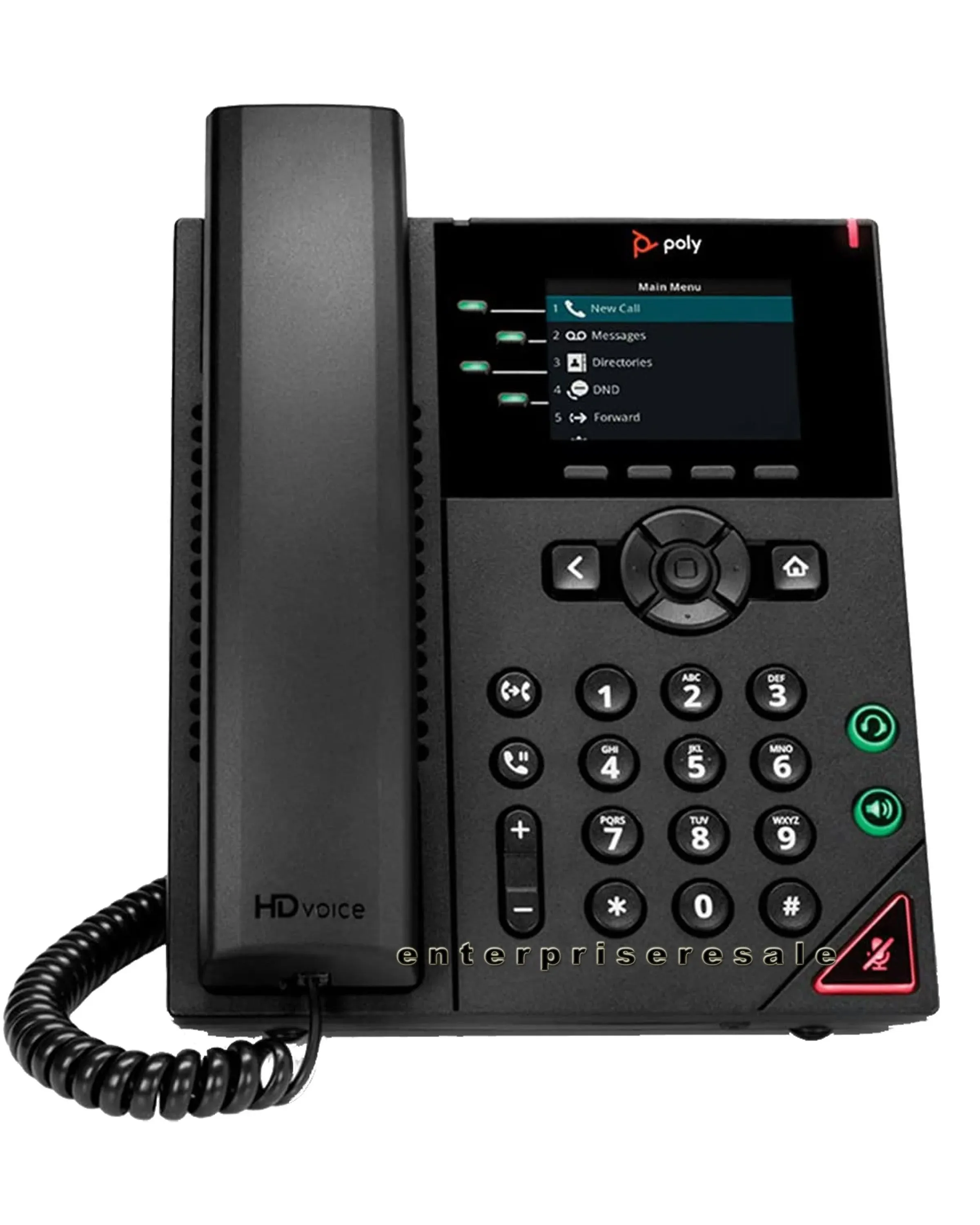 Polycom VVX 250 IP phone Black Wired handset LCD 4 lines