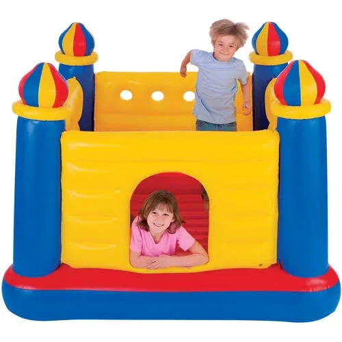 Intex Inflatable Colorful Jump-O-Lene Kids Castle Bouncer for Ages 3-6 | 48259EP