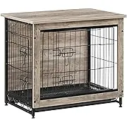 Feandrea Dog Crate Furniture Side End Table Modern Kennel for Dogs I