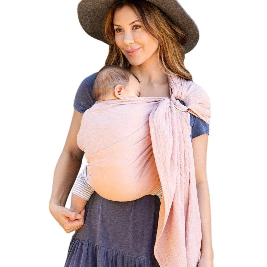 Moby MSL-Rose 100% Cotton Comfort Soft Breathable Ring Sling One Size Fits All