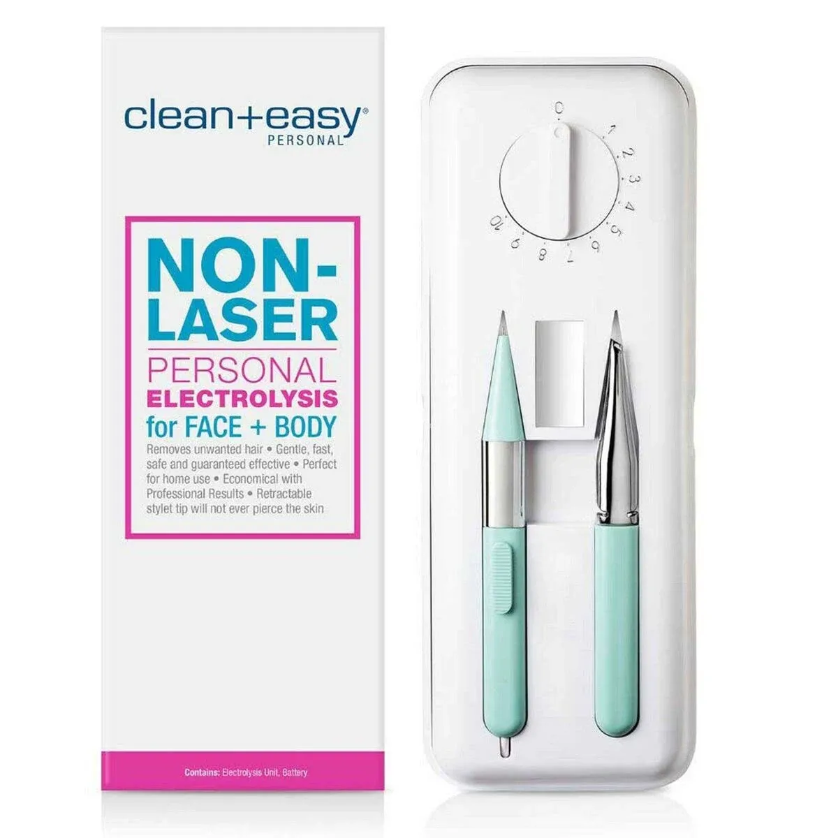 Clean + Easy Non-Laser Personal Electrolysis Hair Removal