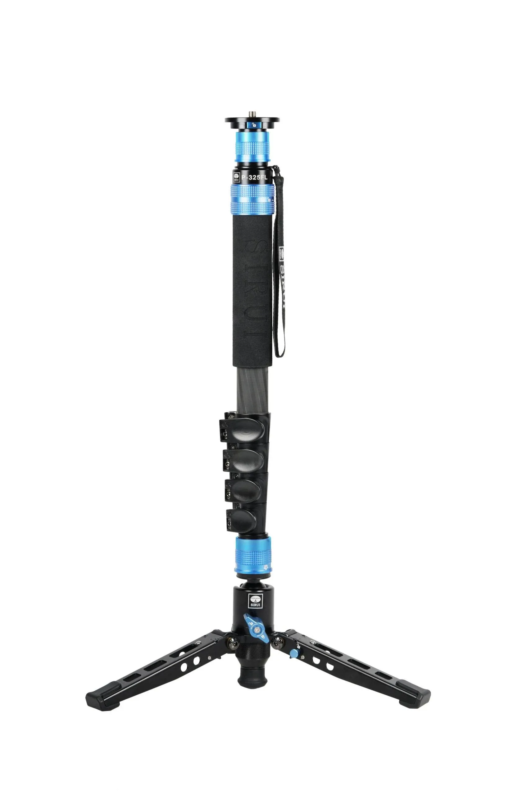 Sirui P-325FL 5-Section Carbon Fiber Monopod with Feet, 66.9" Maximum Height