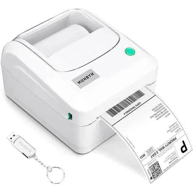 New MUNBYN USB Thermal Shipping Label Printer for Windows Mac 4x6 Thermal Printer, Men's, Size: Small, White