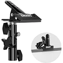 EMART Photography Reflector Holder for Light Stand, Photo Video Studio 5/8" Heavy Duty Metal Clamp Holder, Light Stand Clip Mount with Umbrella Hole for Lighting Reflector Diffuser