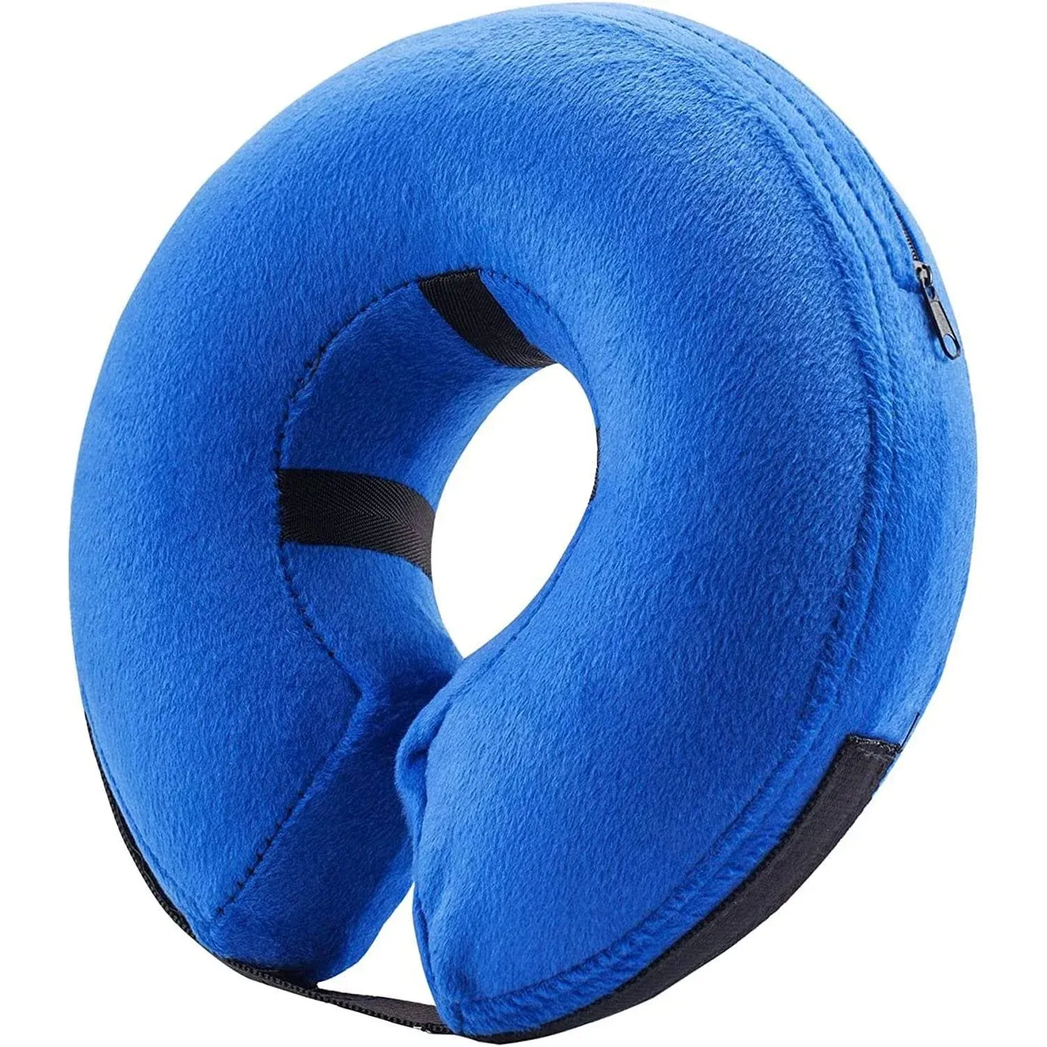 BENCMATE Protective Inflatable Collar for Dogs and Cats - Soft Pet Recovery Collar Does Not Block Vision E-Collar (Large, Blue)