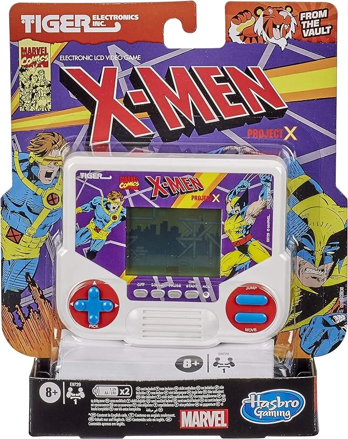 Tiger Electronics Marvel X-Men Project X Electronic LCD Video Game, Retro-Inspired 1-Player Handheld Game, Ages 8 and Up