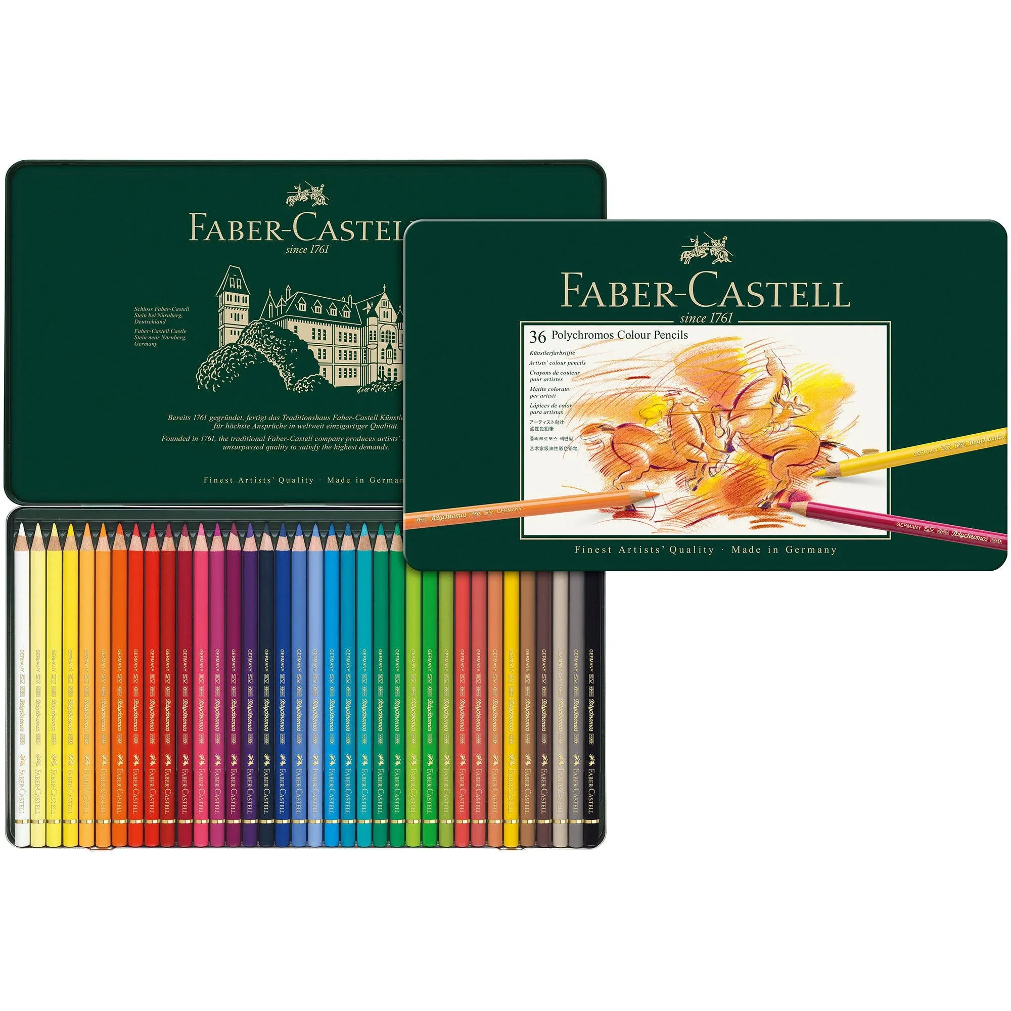 Faber-Castell Polychromos 36 Pencil Metal Tin Set