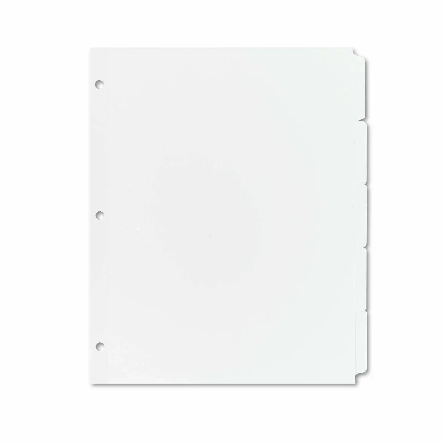 Write &amp;amp; Erase Plain-Tab Paper Dividers, 5-Tab, Letter, White, 36 Sets