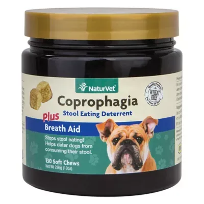 NaturVet - Coprophagia Stool Eating Deterrent Plus Breath Aid - 70 Soft Chews