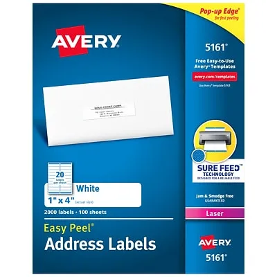 Avery Easy Peel White Laser Address Labels