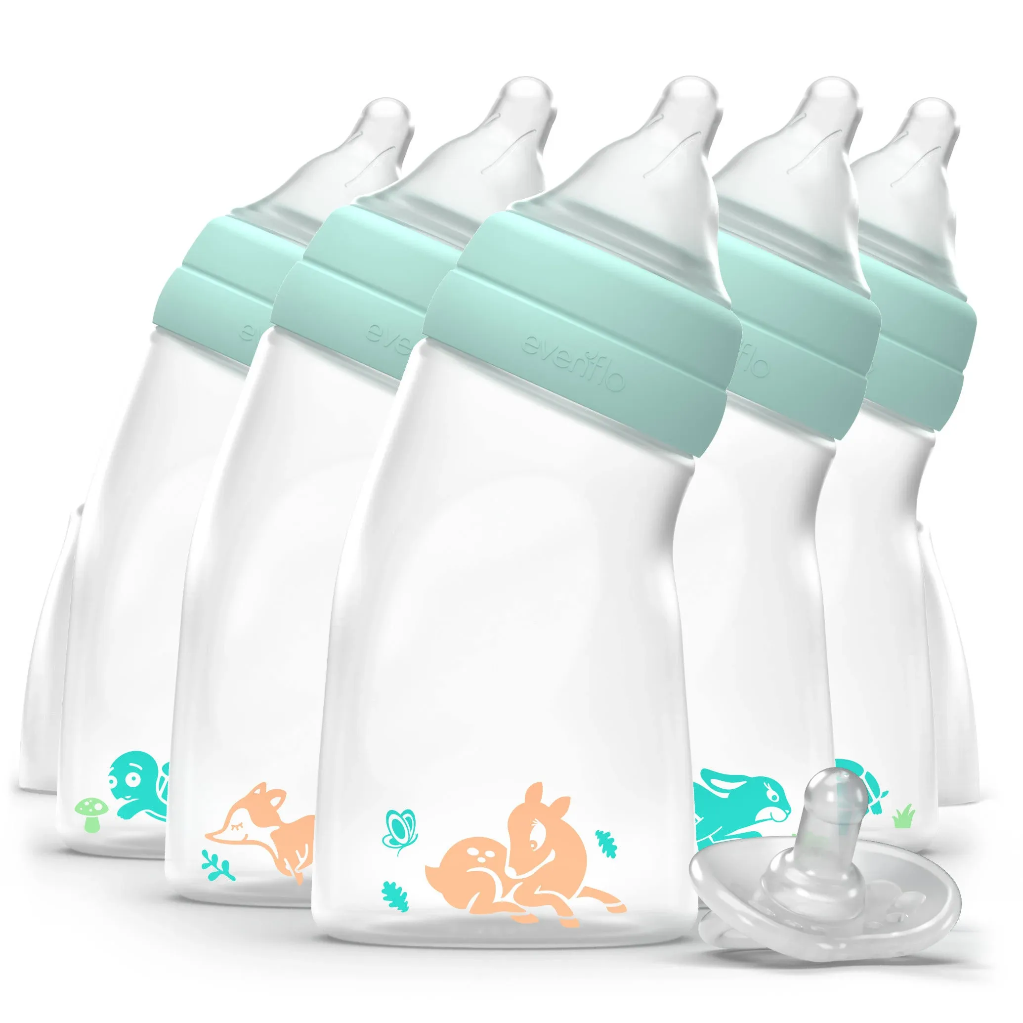 Balance Angled Standard Neck Bottle 5oz 6pk with Balance Pacifier