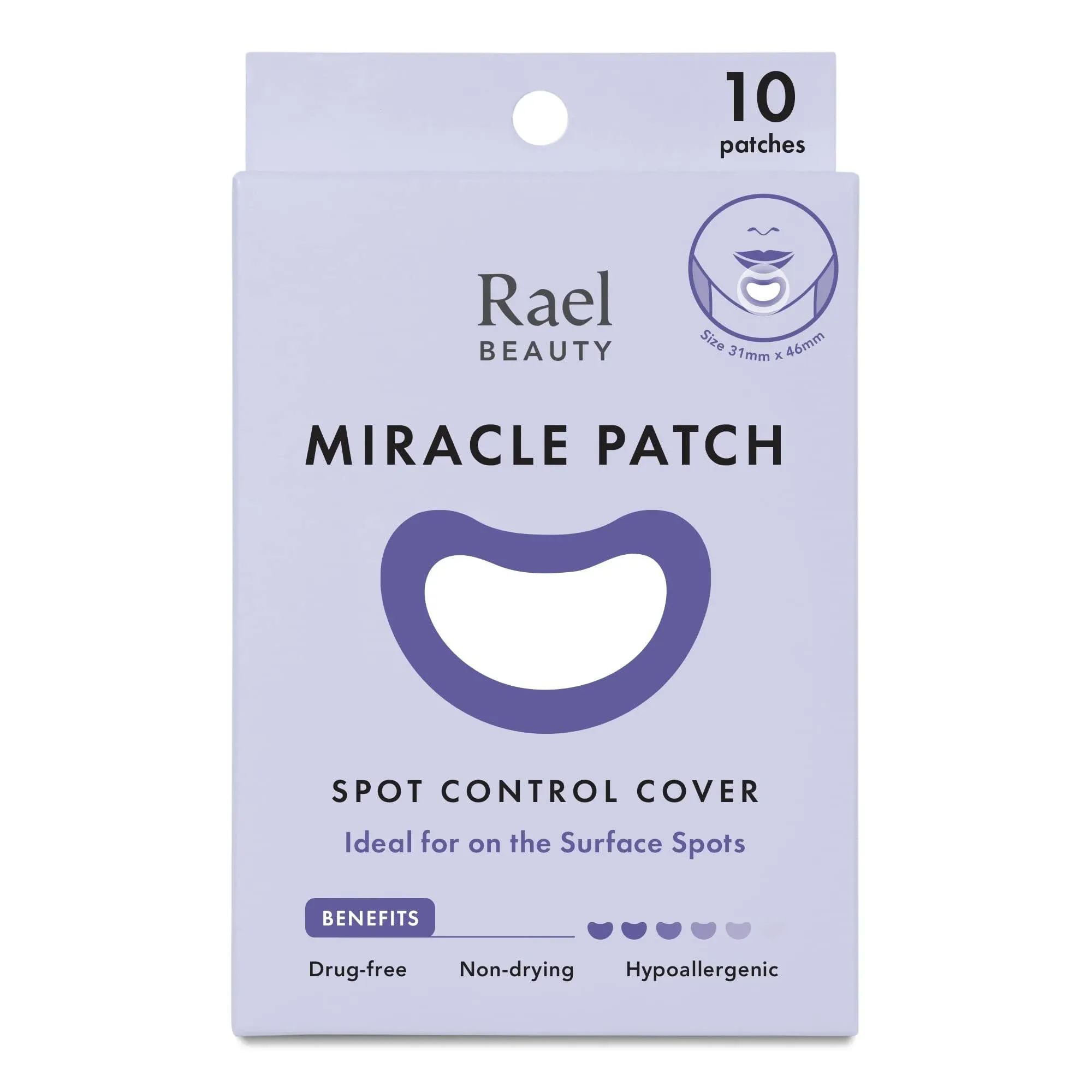 Rael Beauty Miracle Patch, Spot Control Cover - 10 patches