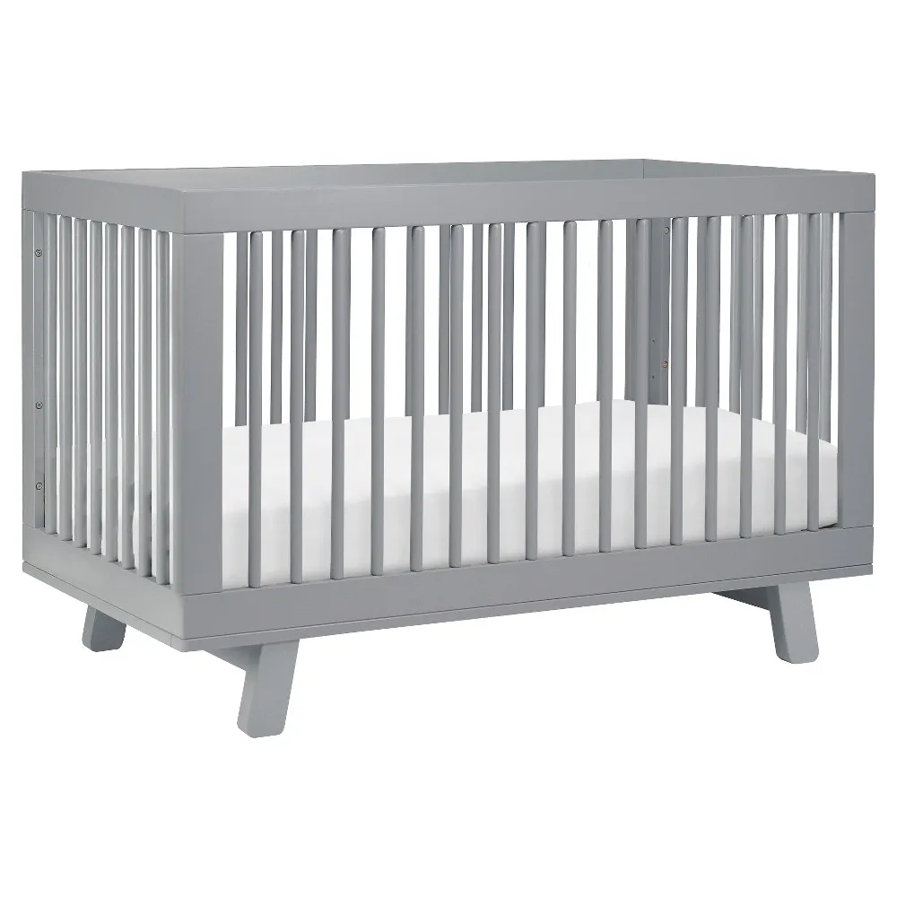 Babyletto Hudson 3-in-1 Convertible Crib with Toddler Conversion Kit - Grey