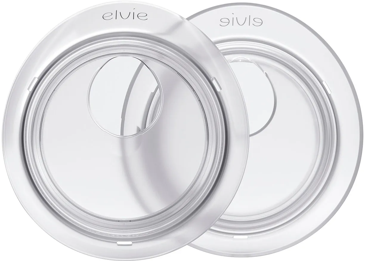 Elvie Catch Milk Collection Shells | Set of Two Discreet Leak-Protection Silicone Cups, Reuse Your Milk| Reusable Breast Shells Collect Up to 1oz | No More Wasted Milk or wasteful Breast Pads