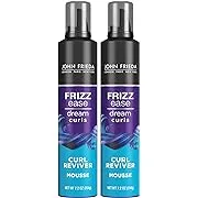 John Frieda Frizz Ease Curly Hair Reviver Mousse Enhances Curls, a Soft Flexible Hold for Curly or Frizzy Hair, Alcohol-Free, 7.2 oz (Pack of 2)