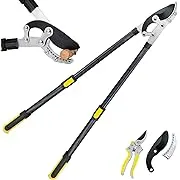 Jardineer Extendable Anvil Loppers Shears - Tree Loppers Heavy Duty Branch Cutter, Hand Loppers and Pruners with Spare Blade, Labor-Save Garden Pruning Loppers, Long-Lever Tree Trimmer