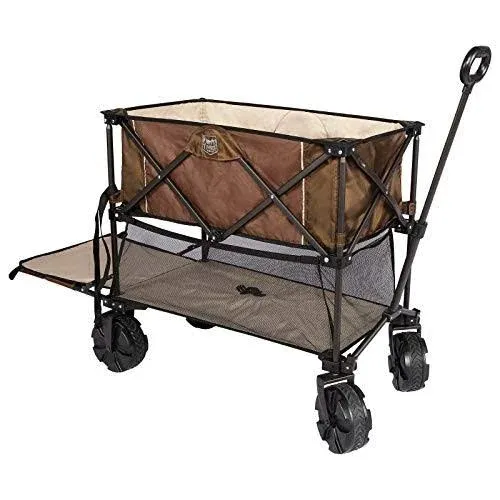 TIMBER RIDGE 400L Large Capacity Folding Double Decker Wagon, 54&#034; Extra Long ...