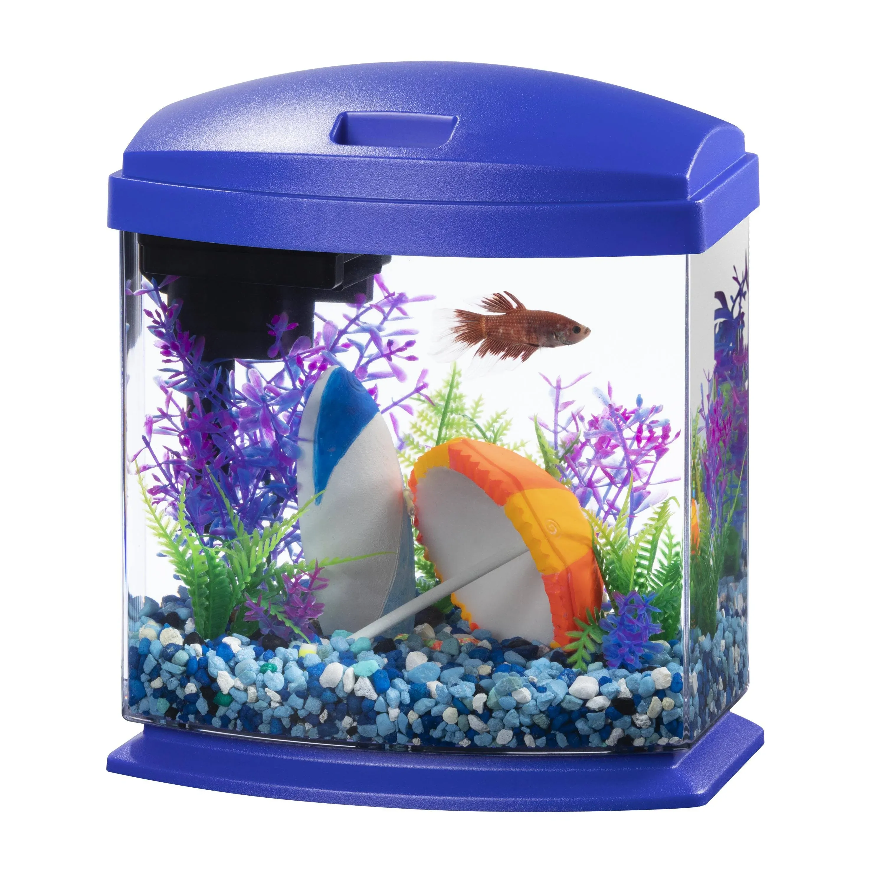 Aqueon LED MiniBow 1 SmartClean Aquarium Kit Blue - 1 Gallon