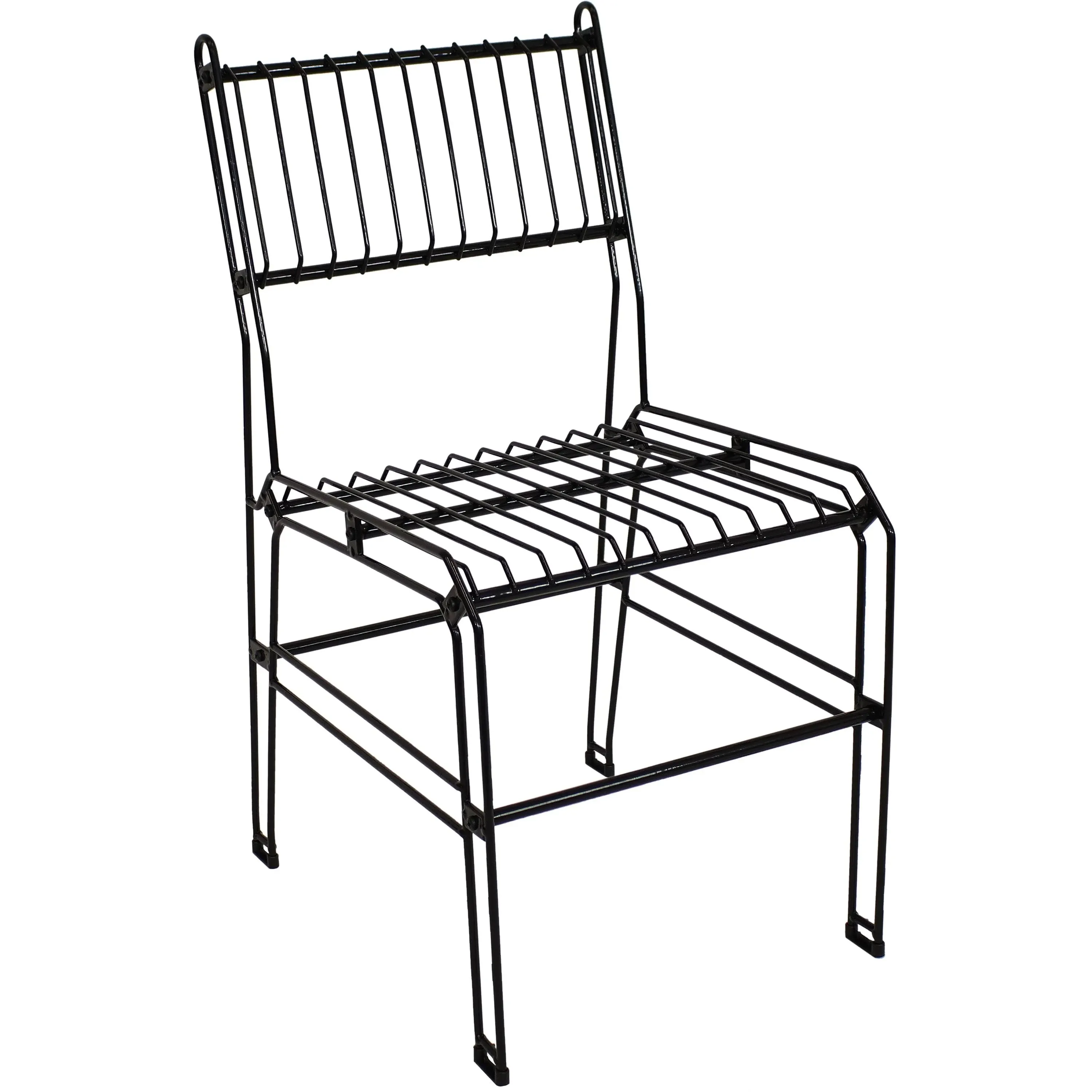 Sunnydaze Decor Indoor/Outdoor Steel Wire Dining Chair - Black