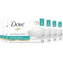 Dove Beauty Bar Feuchtigkeitsspendende Seife für weichere Haut, parfümfrei, hypoallergen, für empfindliche Haut, mit sanftem Reiniger, 107 ml, 14 Riegel