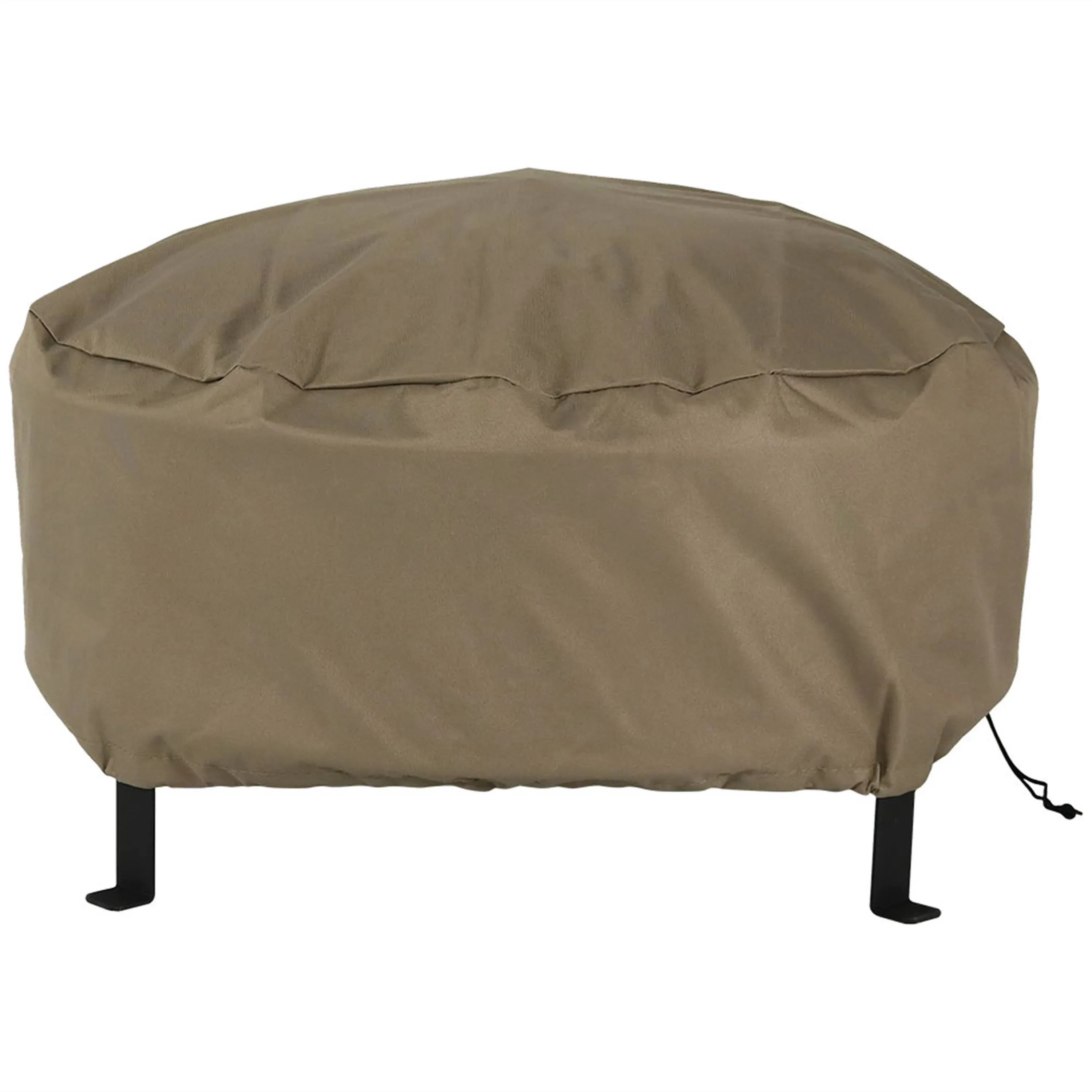 Sunnydaze Decor 30" Heavy-Duty Weather-Resistant Round Fire Pit Cover - Khaki