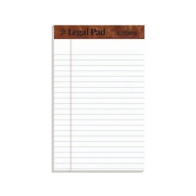 Tops The Legal Pad Ruled Perforated Pads, Narrow Rule, 50 White 5 x 8 Sheets, Dozen