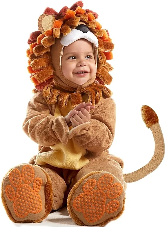 Spooktacular Creations Halloween Baby Lion Costume Toddler Set with Toy Zebra for Kids Deluxe Realistic Halloween Dress Up